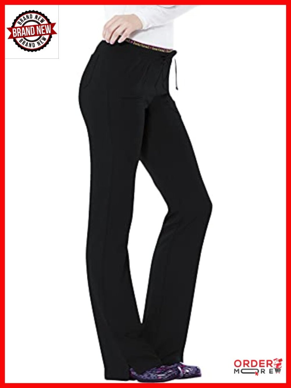 HeartSoul Break on Through Low Rise Drawstring Scrub Pant Contemporary Fit
